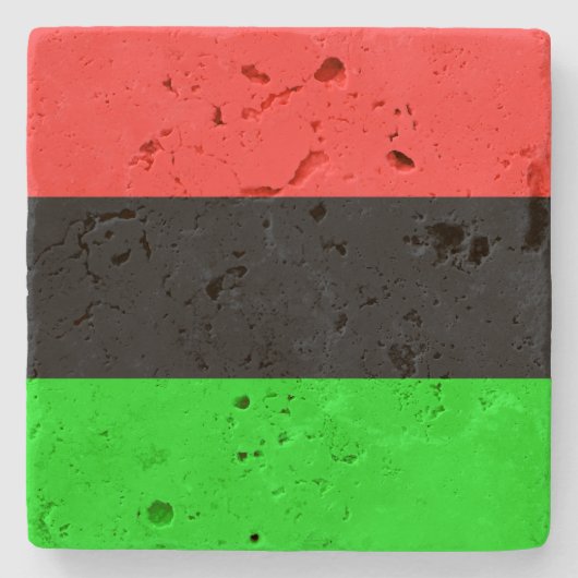 Afrikaanse Amerikaanse vlag volledig Stenen Onderzetter (Voorkant)