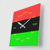 Afrikaanse Amerikaanse vlag volledig Vierkante Klok (Hoek)