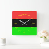 Afrikaanse Amerikaanse vlag volledig Vierkante Klok (Huis)