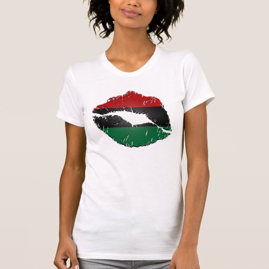 Afrikaanse Amerikaanse vlaggen T-shirt (Voorkant)