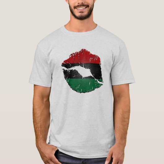 Afrikaanse Amerikaanse vlaggen T-shirt (Voorkant)