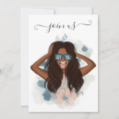 Afrikaanse Amerikaanse Vrijdag Bachelorette Kaart (Voorkant)