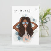 Afrikaanse Amerikaanse Vrijdag Bachelorette Kaart (Staand voorkant)