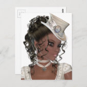 -Afrikaanse Amerikaanse vrouw Briefkaart (Voorkant / Achterkant)