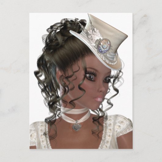 -Afrikaanse Amerikaanse vrouw Briefkaart (Voorkant)