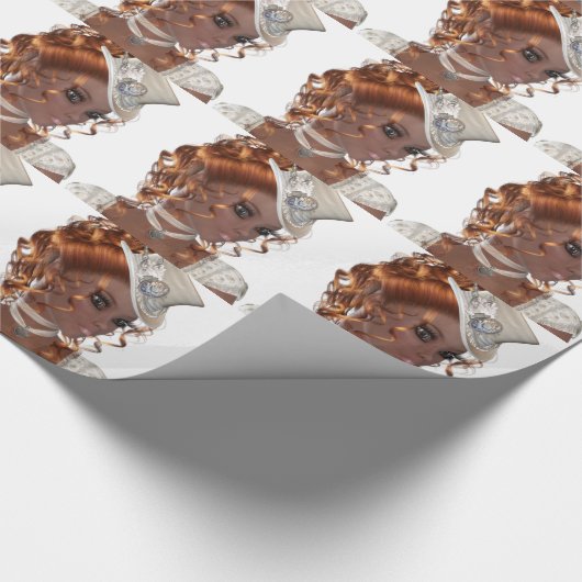 -Afrikaanse Amerikaanse vrouw Cadeaupapier (Hoek)