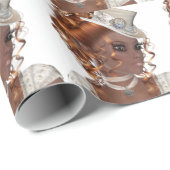 -Afrikaanse Amerikaanse vrouw Cadeaupapier (Rol Hoek)