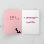 Afrikaanse Amerikaanse vrouw Fabulous 30e verjaard Bedankkaart (Binnen)