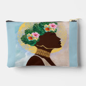 Afrikaanse Amerikaanse Vrouw Floral Crown Etui (Achterkant)
