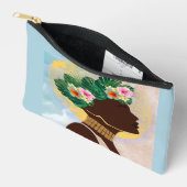 Afrikaanse Amerikaanse Vrouw Floral Crown Etui (Open)