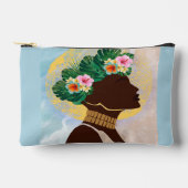 Afrikaanse Amerikaanse Vrouw Floral Crown Etui (Voorkant)