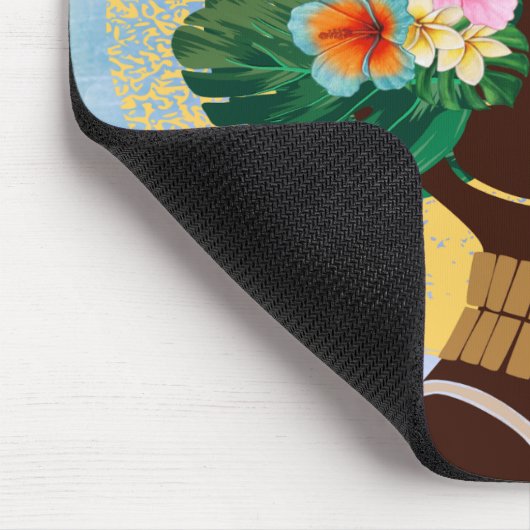 Afrikaanse Amerikaanse Vrouw Floral Crown Muismat (Hoek)