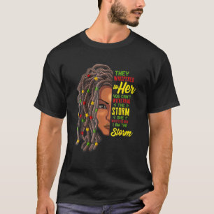 Afrikaanse Amerikaanse vrouw Ik ben de Storm Black T-shirt