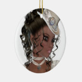 -Afrikaanse Amerikaanse vrouw Keramisch Ornament (Rechts)