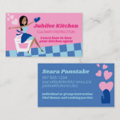 Afrikaanse Amerikaanse vrouw kookklasse persoonlij Visitekaartje (Voorkant / Achterkant)