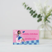 Afrikaanse Amerikaanse vrouw kookklasse persoonlij Visitekaartje (Staand voorkant)