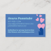 Afrikaanse Amerikaanse vrouw kookklasse persoonlij Visitekaartje (Achterkant)