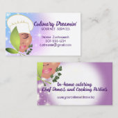 Afrikaanse Amerikaanse vrouw kruidenkok Visitekaartje (Voorkant / Achterkant)