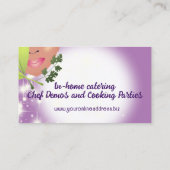 Afrikaanse Amerikaanse vrouw kruidenkok Visitekaartje (Achterkant)