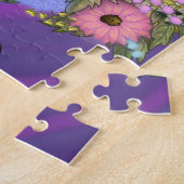 Afrikaanse Amerikaanse vrouw met de gloeiende bloe Legpuzzel (Zijkant)