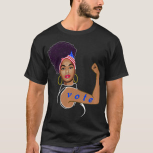 Afrikaanse Amerikaanse vrouw met stempels T-shirt