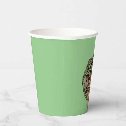 Afrikaanse Amerikaanse vrouw Papieren Bekers (Rechts)