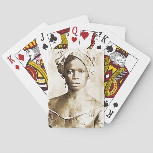 Afrikaanse Amerikaanse vrouw Pokerkaarten (Achterkant)