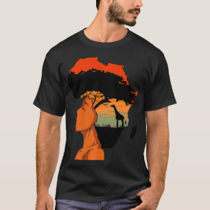 Afrikaanse Amerikaanse Vrouw Pride Melanin Afro Bl T-shirt