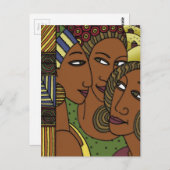 Afrikaanse Amerikaanse vrouwelijke vrienden Briefkaart (Voorkant / Achterkant)