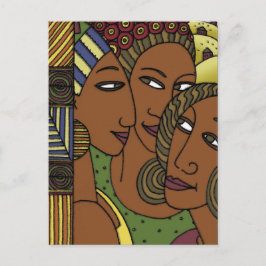 Afrikaanse Amerikaanse vrouwelijke vrienden Briefkaart