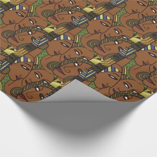 Afrikaanse Amerikaanse vrouwelijke vrienden Cadeaupapier (Hoek)