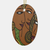 Afrikaanse Amerikaanse vrouwelijke vrienden Keramisch Ornament (Links)