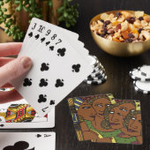 Afrikaanse Amerikaanse vrouwelijke zuster vrienden Pokerkaarten (Insitu)
