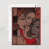 Afrikaanse Amerikaanse vrouwen Briefkaart (Voorkant / Achterkant)