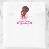 Afrikaanse Amerikaanse vrouwen die borstkanker her Ronde Sticker (Tas)