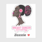 Afrikaanse Amerikaanse vrouwen die borstkanker her Sticker (Vel)