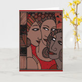 Afrikaanse Amerikaanse vrouwen Kaart (Gele Bloem)