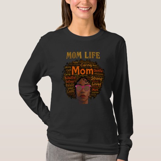 Afrikaanse Amerikaanse vrouwen Natural Afro Black  T-shirt (Voorkant)