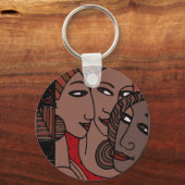 Afrikaanse Amerikaanse vrouwen Sleutelhanger (Achterkant)