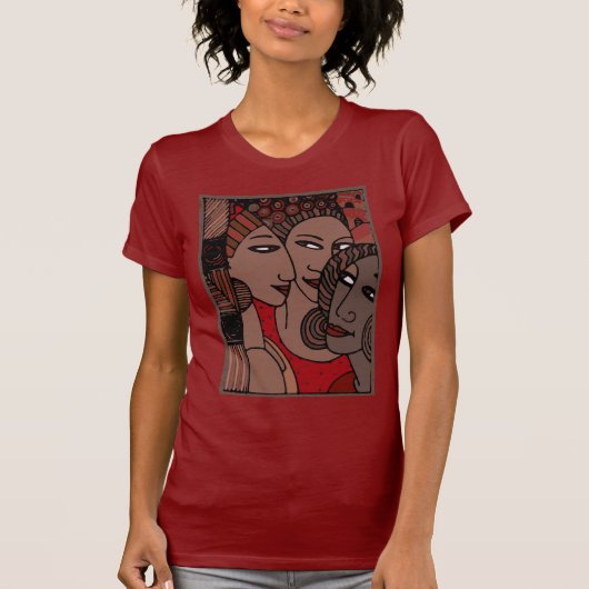 Afrikaanse Amerikaanse vrouwen T-shirt (Voorkant)