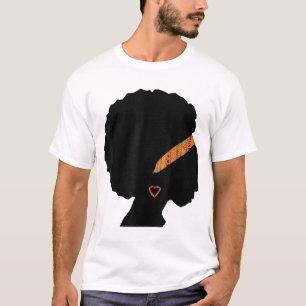 Afrikaanse Amerikaanse Woman Kente Cloth Headband T-shirt