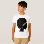 Afrikaanse Amerikaanse Woman Kente Cloth Headband  T-shirt (Voorkant volledig)