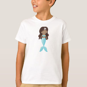 Afrikaanse Amerikaanse zeemeermin, Cute Mermaid, B T-shirt