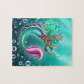 Afrikaanse Amerikaanse Zeemeermin en Harp Legpuzzel (Horizontaal)