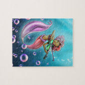 Afrikaanse Amerikaanse Zeemeermin en Violin Legpuzzel (Horizontaal)