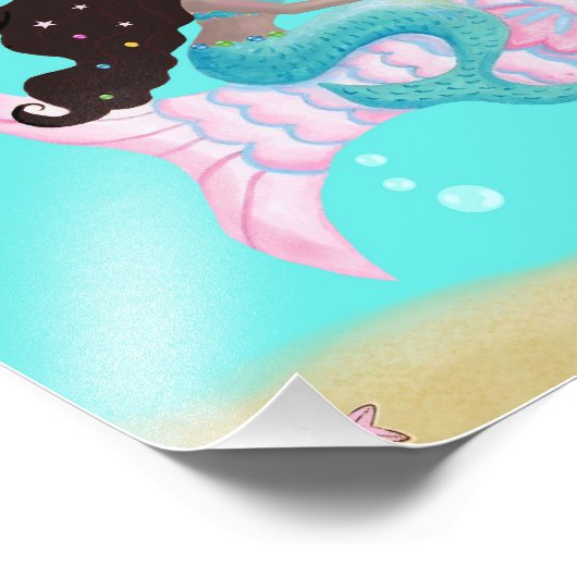 Afrikaanse Amerikaanse zeemeermin Foto Afdruk (Hoek)