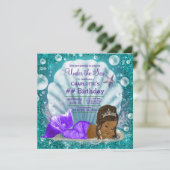 Afrikaanse Amerikaanse zeemeermin onder de Zee van Kaart (Staand voorkant)