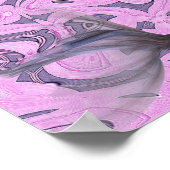 Afrikaanse Amerikaanse zeemeermin op fractal Print (Hoek)