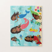 Afrikaanse Amerikaanse Zeemeermin Puzzle Legpuzzel (Verticaal)