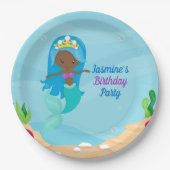 Afrikaanse Amerikaanse Zeemeerminnelijke meisjes B Papieren Bordje (Voorkant)